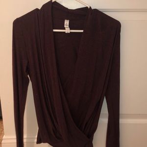 Wrap top lulu long sleeve
